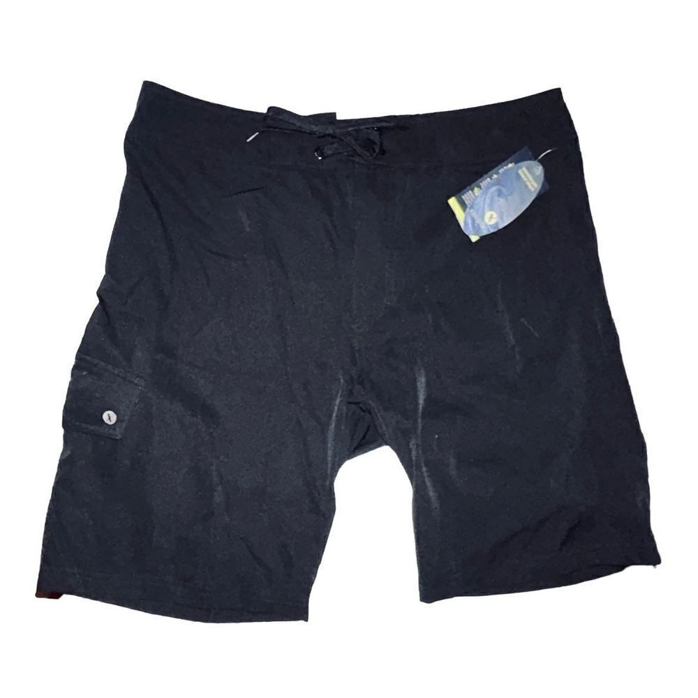 NWT Men's Xersion Quick Dri Wave Length Board Shorts Size 34 Black
